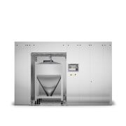 Pharma grade rack, bin, large parts washer