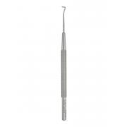 Spinal cord hook - angled 90°12 cm, 3 mm tip diameter