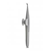 Moria Pascheff-Wolff spring scissors - angled, sharp, 10.5 cm, 3 mm cutting edge